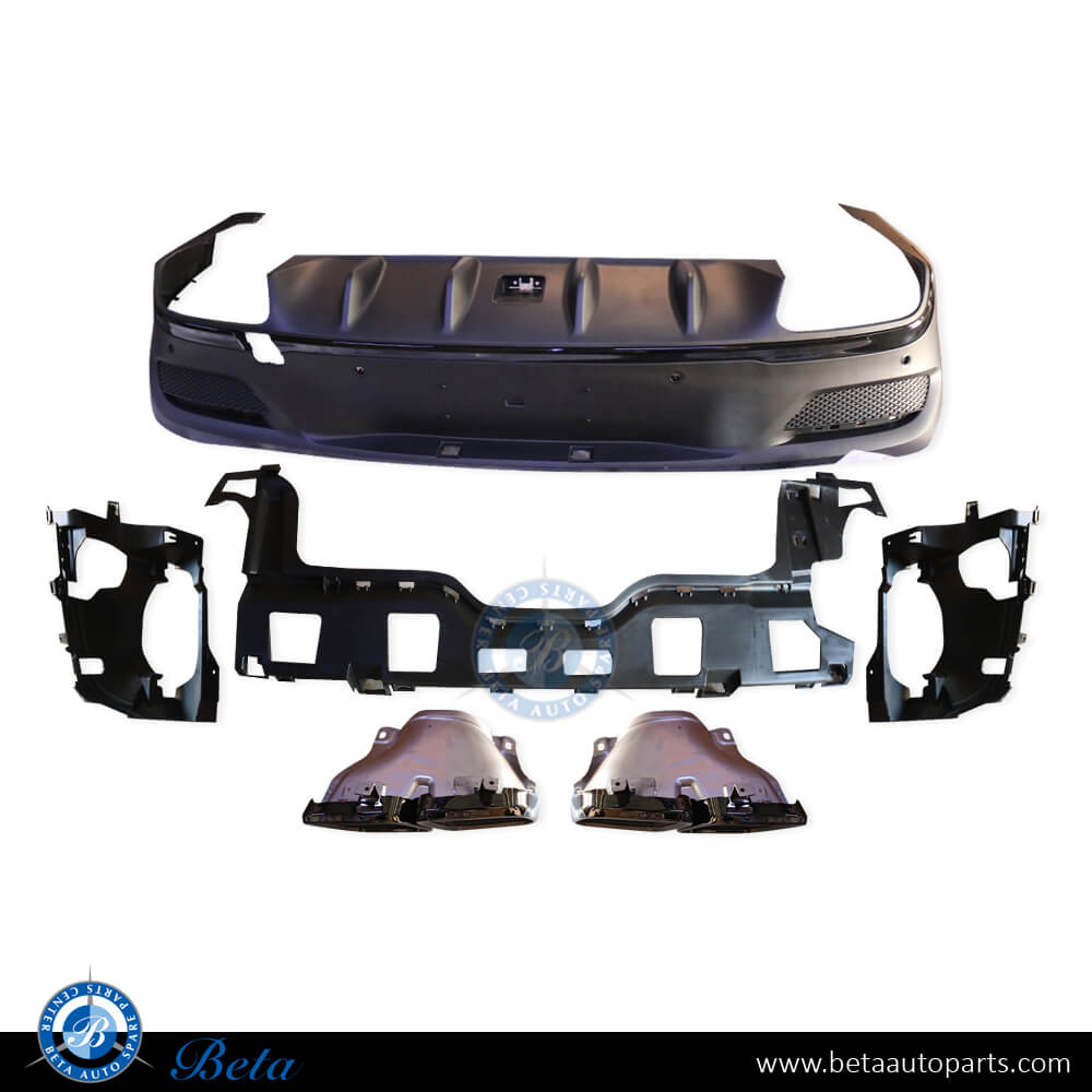 Rear Diffuser assembly AMG GLE63S with Exhaust Tips Black Color for Mercedes GLE-Class Coupe C167 2019-Up models, Part Number 1678851407 Rear Diffuser assembly AMG GLE63S with Exhaust Tips Black Color for Mercedes GLE-Class Coupe C167 2019-Up models, Part Number 1678851407